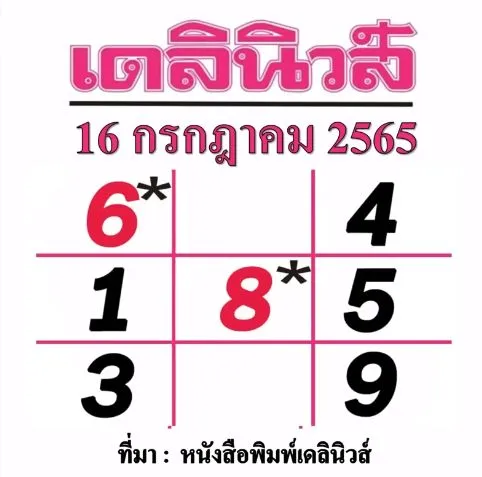หวย หนังสือพิมพ์